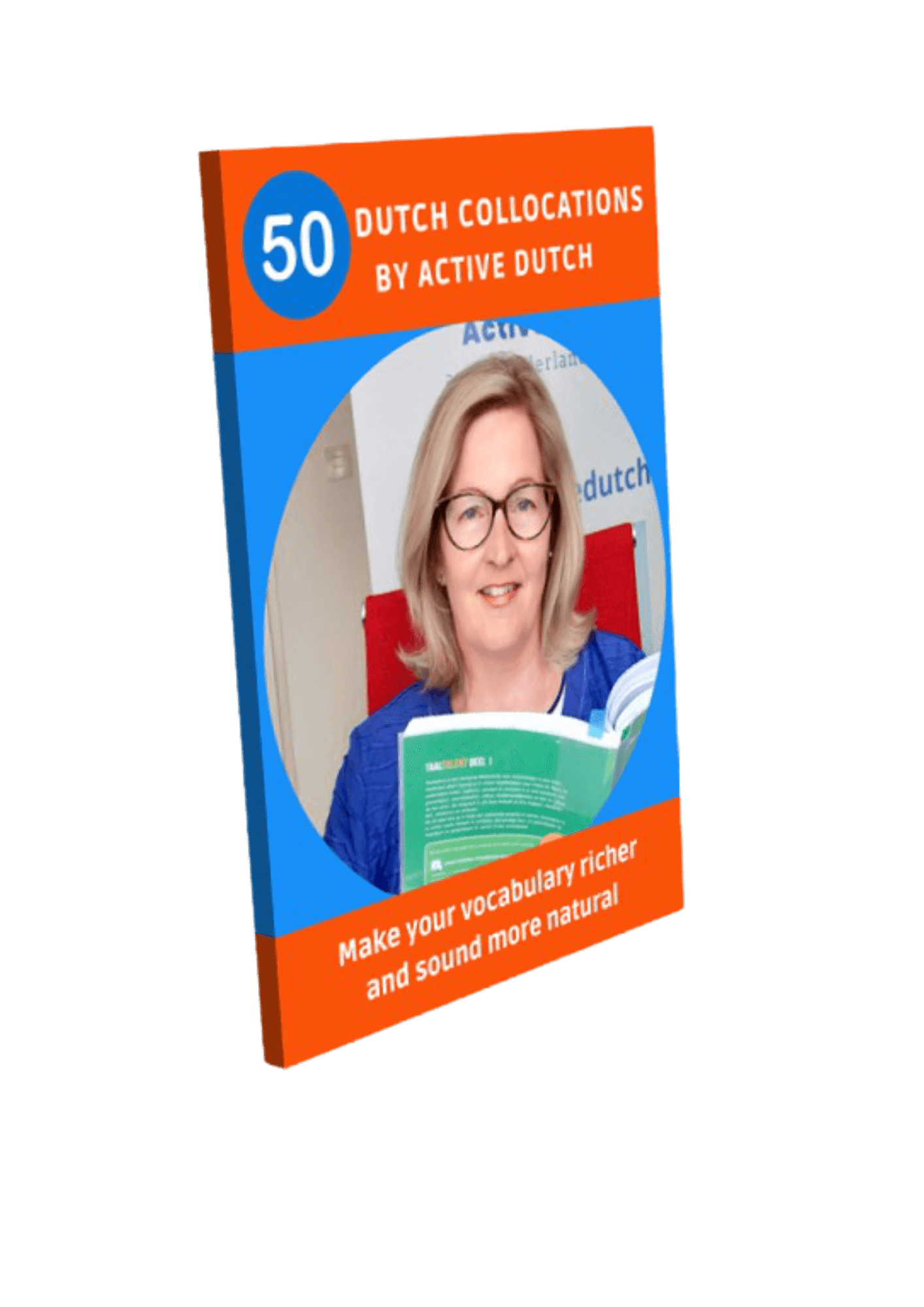 book cover 50 Dutch collocations Dutch language e-book for expats