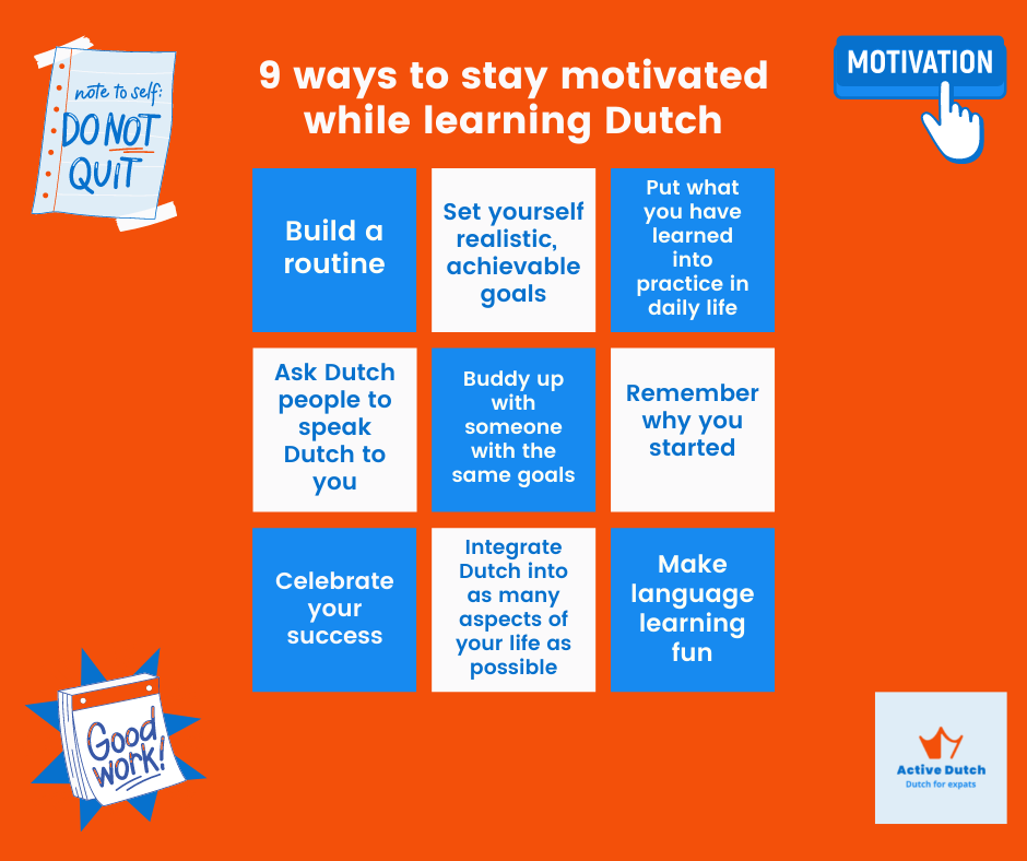 9 motivational tips when learning Dutch 